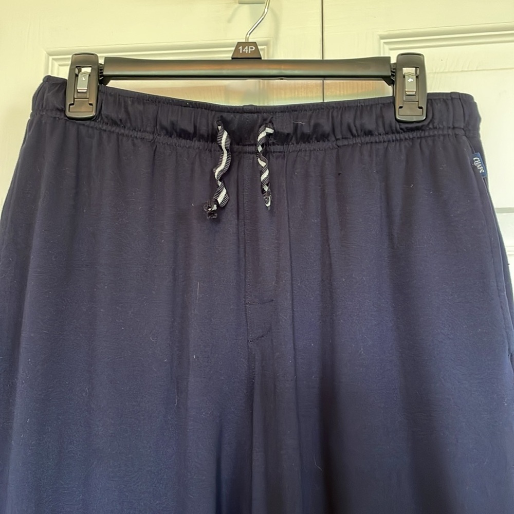 Women’s Chaps M Navy blue lounge pajama Pants Front Pockets drawstring elastic